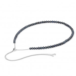 Colier perle naturale negre si argint DiAmanti 202-72_B-G (Argint 925‰ 2,5 g.)